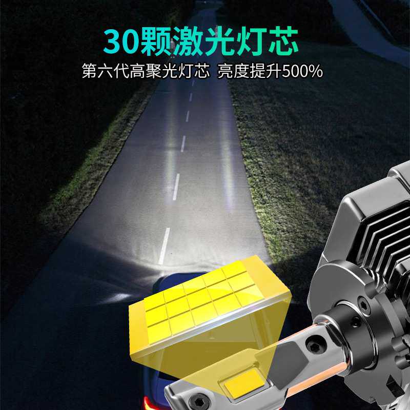 跨境现货汽车led大灯无损替换氙气灯D1D2D3D4改装通用高亮