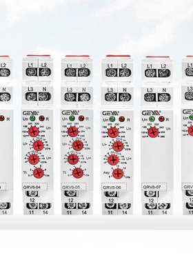GEYA格亚GRV8-03-08三相电压监控继电器缺相错相断相序保护器380V