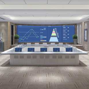 烤漆大型会议室无纸化会议桌长条桌智能桌面升降器显示屏