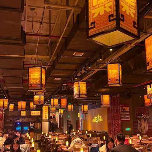中式实木吊灯仿古民谣酒馆灯笼烧烤串火锅店吧台定店名logo复古风