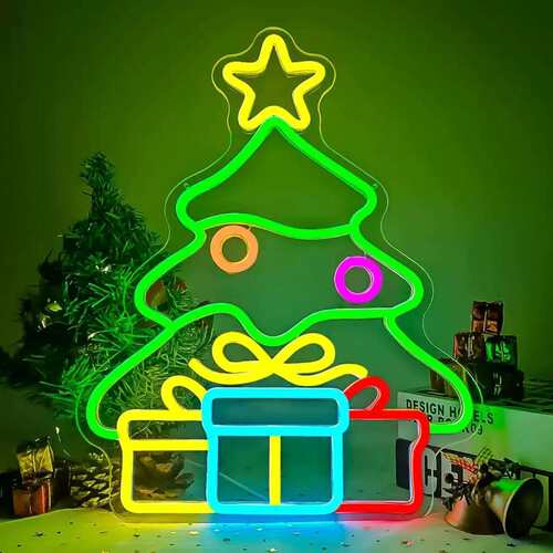 亚马逊爆款Christmas圣诞节款装饰led霓虹灯氛围灯亚克力灯牌厂家