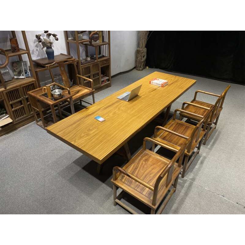 实木大板平桌柚木烘干原木桌老板桌写字画案办公桌餐桌会议桌