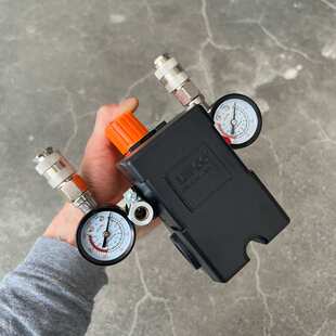 空压机气泵配件巴马调压支架总成欧式三合一快速接头带LEFOO开关