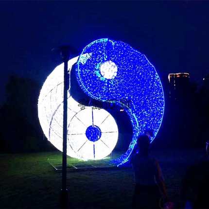 LED灯光造型美陈商场购物中心室内户外公园景区灯光造型雪花摆件