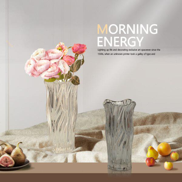 家居装饰玻璃花瓶创意摆件客厅轻奢透明鲜花插花玫瑰水北欧器养花