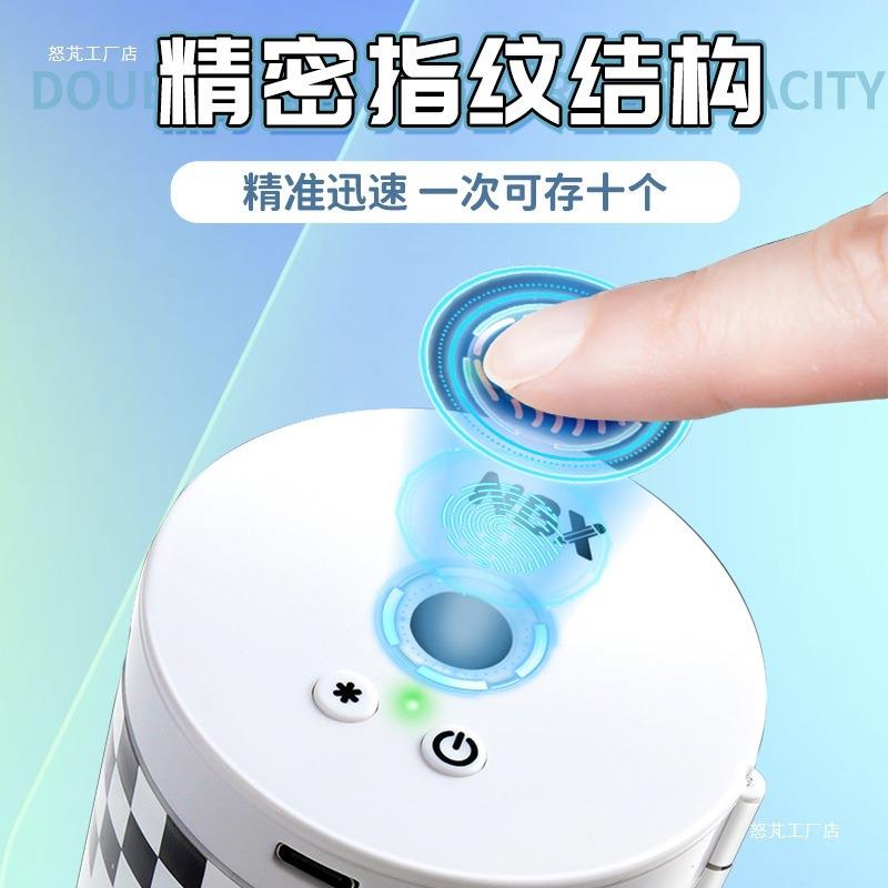 指纹笔盒 女生小学生收纳高颜值带锁的可爱卡通双开儿童铅笔盒指