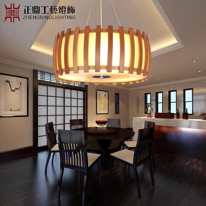创意灯日式韩式现代中式客厅灯具竹制亚克力卧室灯饰餐厅过道灯吸