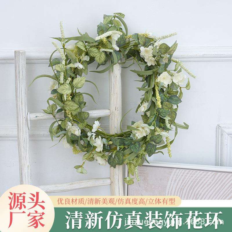 酒店橱窗装饰花环婚庆装饰品挂饰门饰挂件仿真花家居布置道具花环