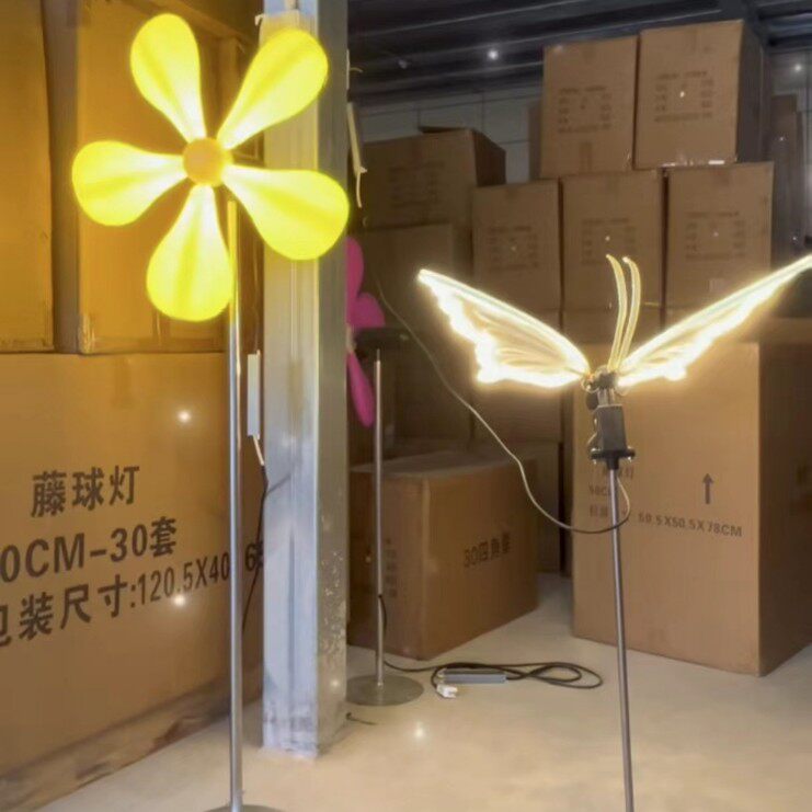 现货动态蝴蝶风车LED亮化灯