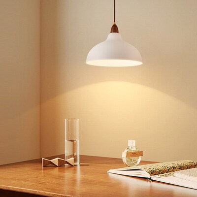 全光谱日式饭厅卧室床头灯北欧法式奶油风餐厅吊灯复古餐桌吧台灯