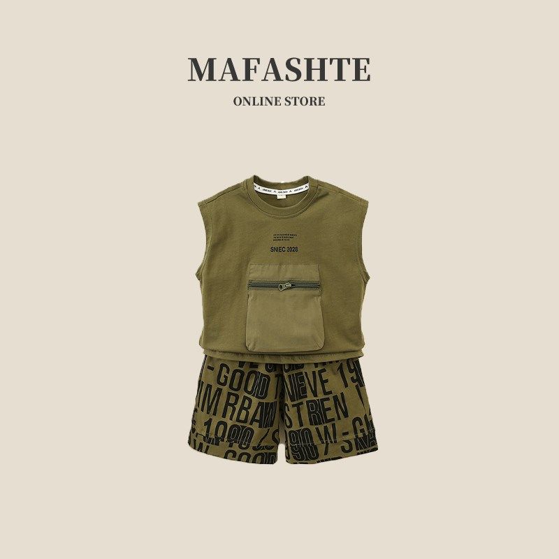 童装男童夏装背心套装2025新款潮网红洋气儿童夏季无袖短裤两件套,童装/婴儿装/亲子装,套装,淘宝优惠券,粉丝福利购,淘宝优惠卷