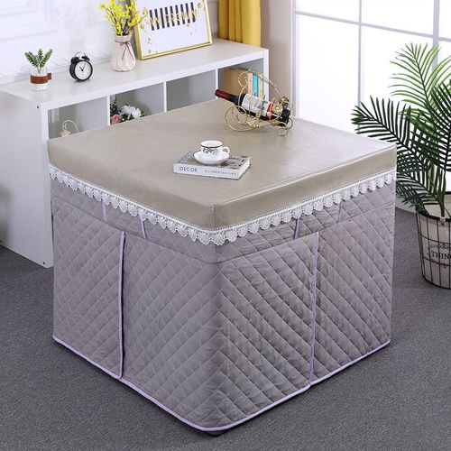 麻将罩烤火罩正方形烤火罩桌布二合一家用揭盖取暖桌罩布套裙摆式