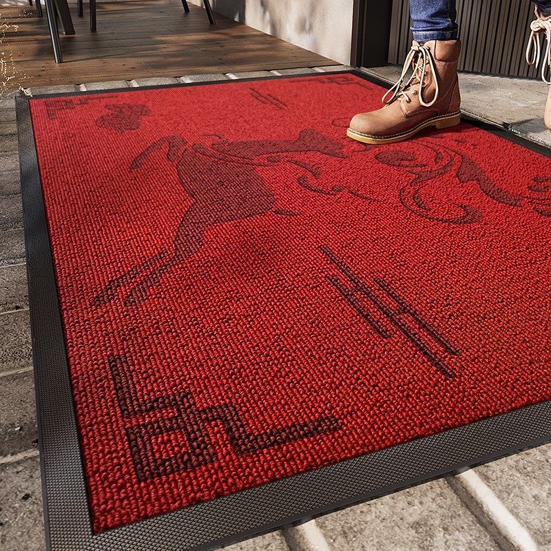 高端别墅红色入户门地垫大门口进门地毯玄关防滑免洗脚垫家用门垫,居家布艺,入户地垫,淘宝优惠券,粉丝福利购,淘宝优惠卷