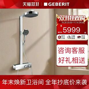 汉斯格雅hansgrohe境雨250花洒明装大顶喷恒温淋浴柱套装置物台