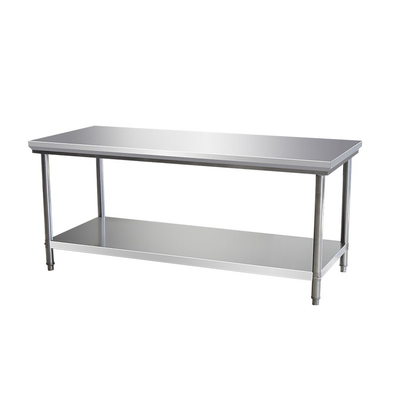 厨房操作台304特厚不锈钢工作台打荷台饭店揉面切U菜肉台长方桌子