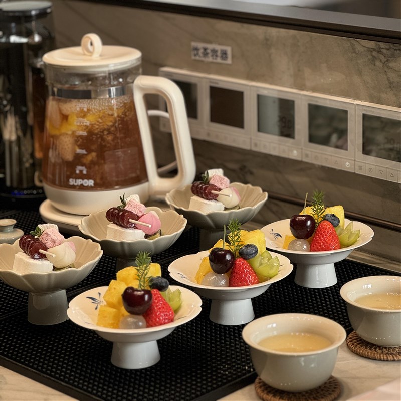 案场活动布置新中式茶歇盘摆台茶点点心M盘糕点下午茶餐具托盘