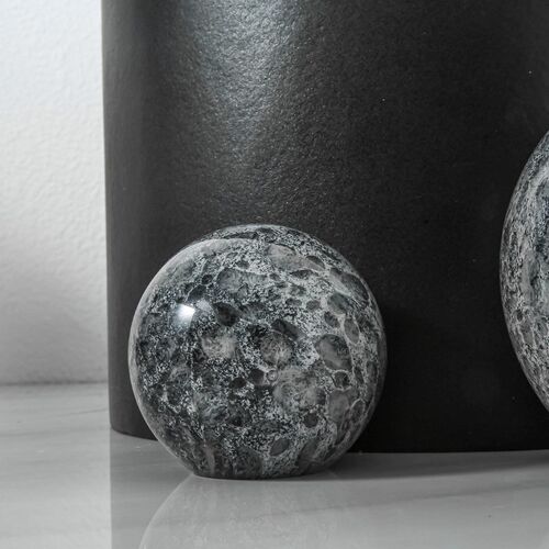 现代极简灰色星球玻璃小摆件样板间别墅创意家居儿童饰品桌面摆设