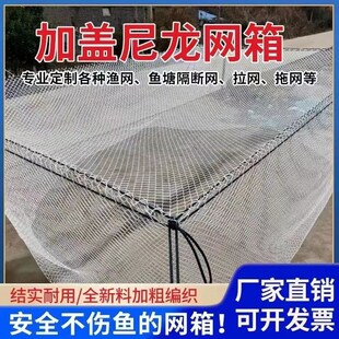 定做尼龙网箱养鱼网箱养殖带盖网箱不伤鱼护鳞育苗存鱼网箱