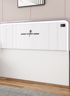 实木床现代简约白色1.8米单双人家用主卧小户型1.5米单床头烤漆带