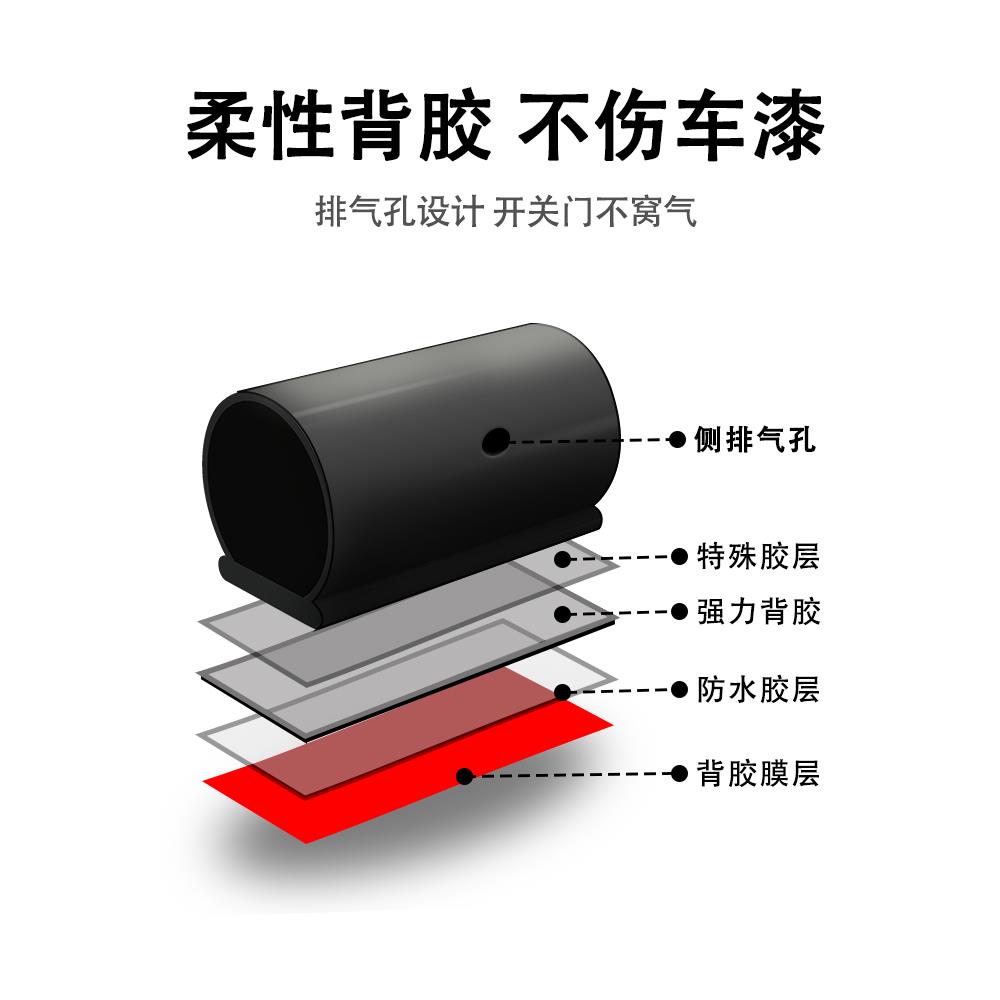 红旗HS5 HS7 HS3 H7 EH7 H5 H6汽车门边缝防尘隔音降噪改装密封条