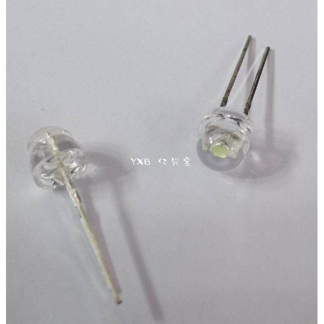5MM草帽冰蓝发光二极管led F5冰蓝草帽4.8mm高亮天蓝色浅蓝色灯珠
