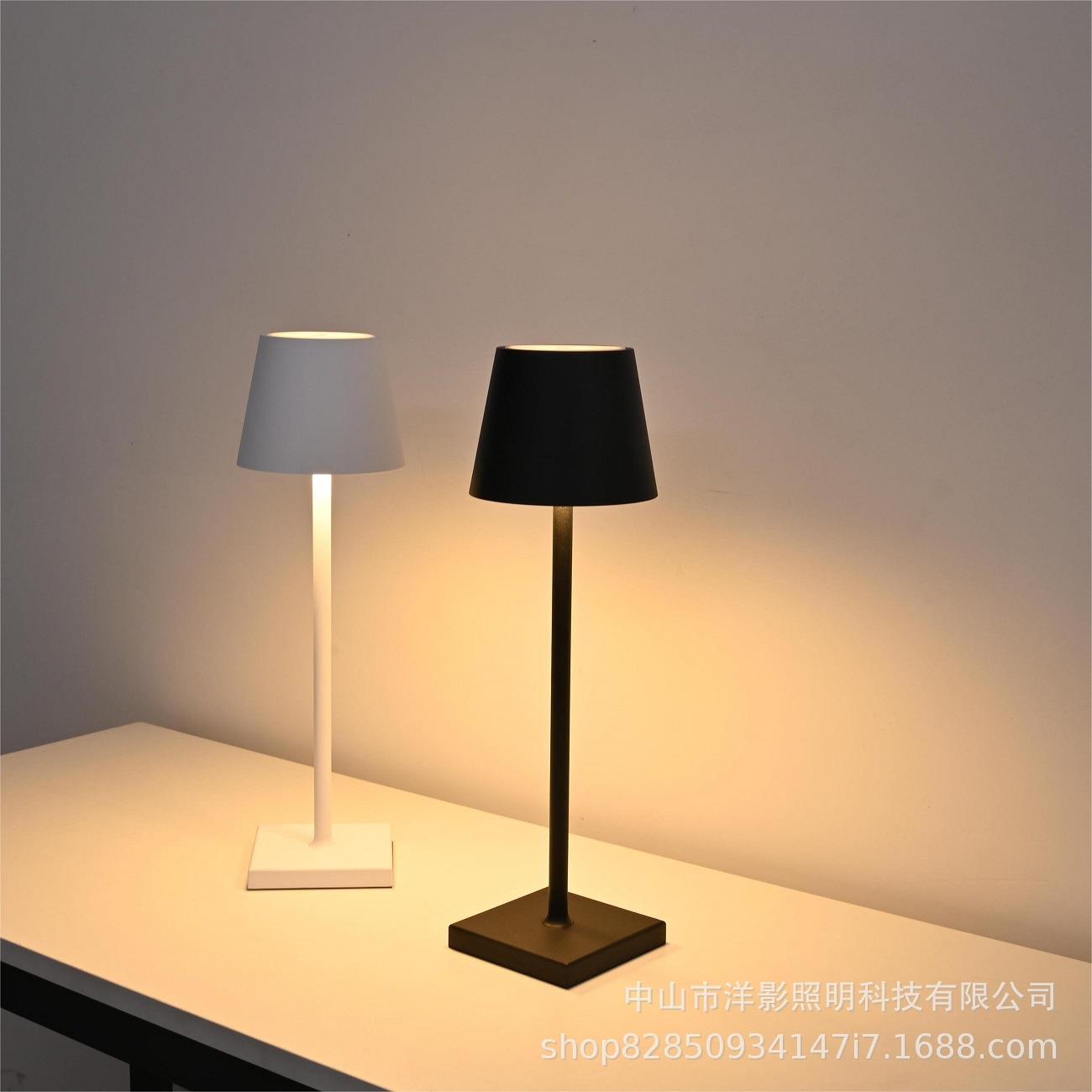 创意简约台灯充电触摸开关可调光桌灯餐厅酒吧台灯桌面氛围小夜灯