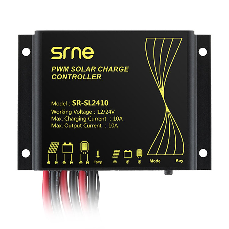 SRNE硕日SR-SL2410 12V/24VC 10A20A太阳能充放U电路灯控制器锂电