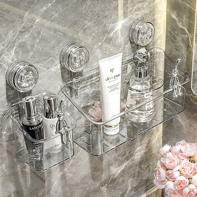 吸盘置物架卫生间浴室洗漱台x洗手间免打孔壁挂式挂墙上厕所收纳