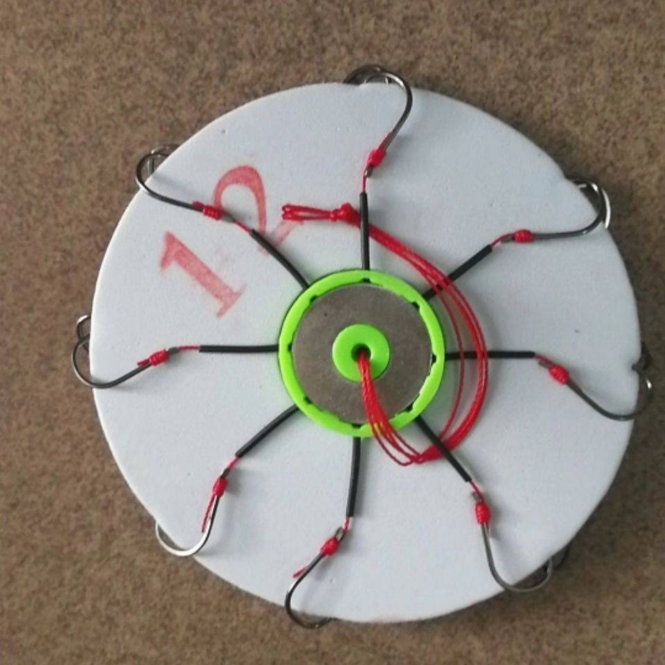 10板翻板钩手工绑制伊势尼鱼钩一板2付双面八爪套管防缠绕爆炸