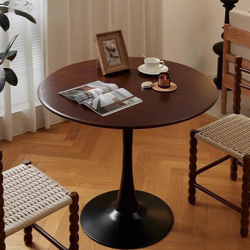 复中古风实木阳台小茶桌椅组合客厅家用圆边几休闲吧台咖啡餐桌子,住宅家具,板木餐桌,淘宝优惠券,粉丝福利购,淘宝优惠卷
