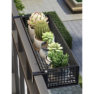 窗台置物架窗外阳台花架护栏杆挂篮架悬挂式多肉绿萝花盆铁艺托架
