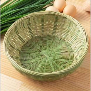 手工编菜蓝子竹藤编织篮纯手工编织篮箩筐竹编老式藤条手工编织篮