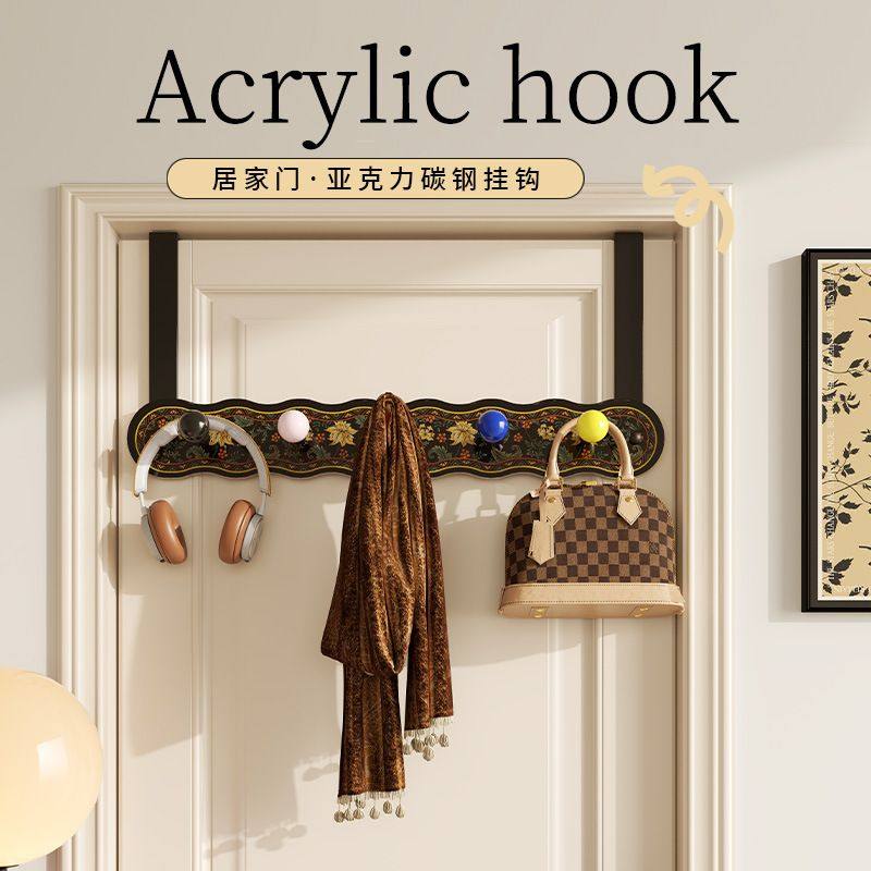 美式门后挂钩免打孔承重挂衣钩悬挂卧室门衣帽挂包收纳挂架,收纳整理,挂门置物架,淘宝优惠券,粉丝福利购,淘宝优惠卷