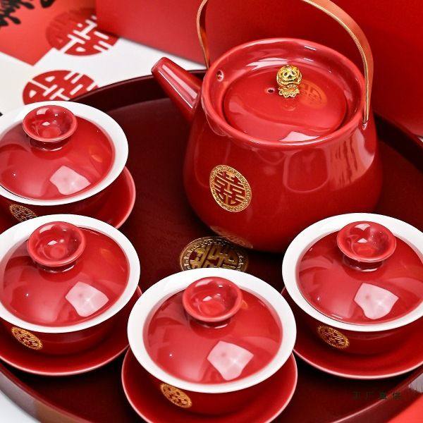 改口敬茶杯结婚茶具套装家用四个喜碗敬茶碗敬茶壶送新人新婚礼物,节庆用品/礼品,喜碗/敬茶杯,淘宝优惠券,粉丝福利购,淘宝优惠卷