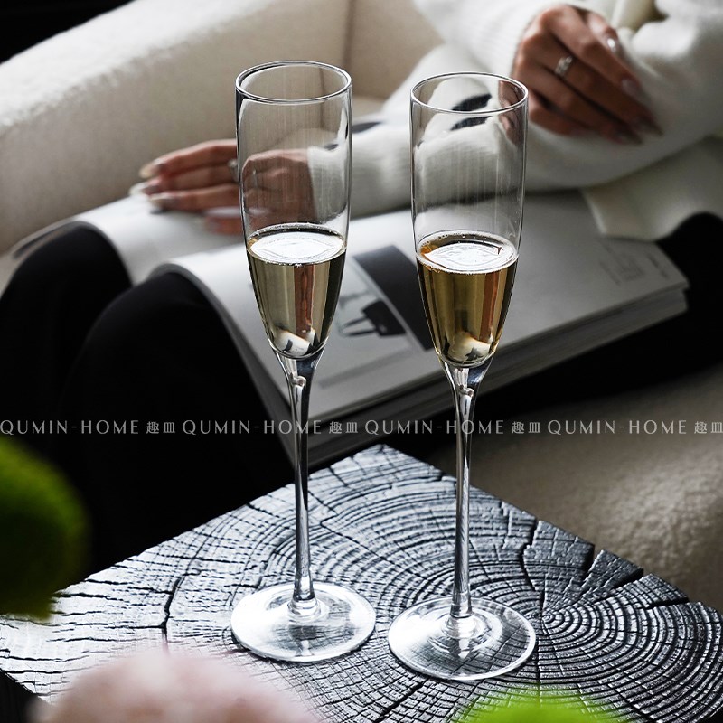 趣皿法式红酒杯轻奢葡萄酒杯高级感玻璃香L槟杯家用高脚杯起泡酒