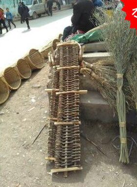 耱藤条制农业田后地地编农场用具平地传统翻耱耕老式地藤条手工木