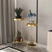 落地式 客厅置物架花架子轻奢边几摆件室内简约花盆架北欧花架多层