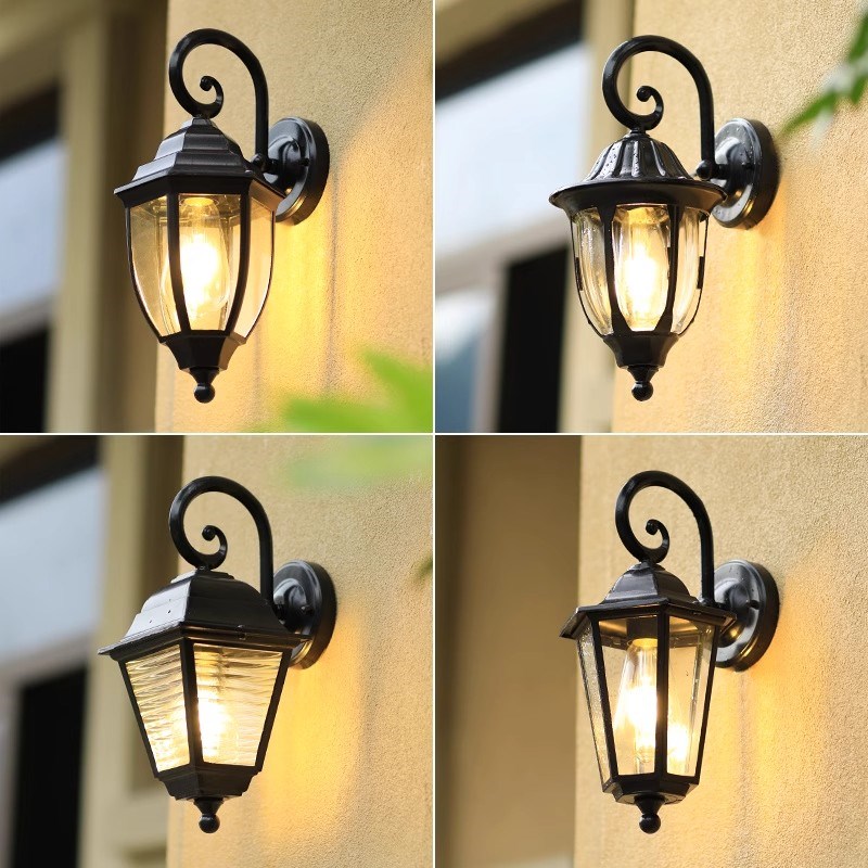 太阳能户外庭院灯防水阳台走廊大门别墅墙灯超Q亮防锈防水室外壁