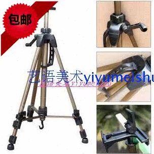 带水平仪铝合金手摇画架画架大手摇广告展示架香槟色三角架包邮