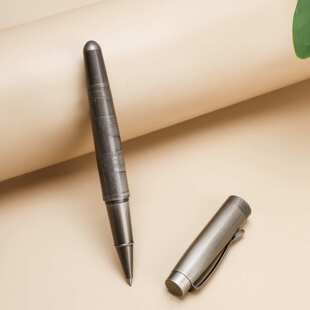 金属中性笔重手感签字铜杆磨砂质感雕花腐蚀重工艺商务签名笔