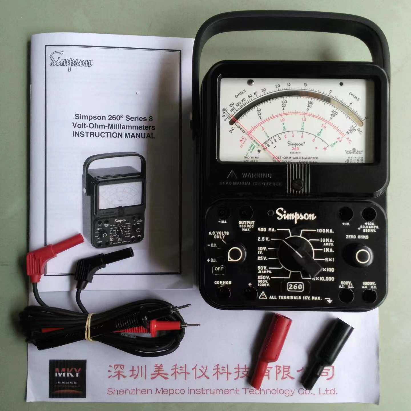 辛普森simpson模拟万用表260-8/P/RT/PRT/XI/XPI 260-9S/SP