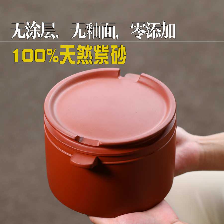明火紫砂炖盅大小瓦罐汤盅隔水炖陶瓷带盖一人两人蒸菜煲汤炖罐