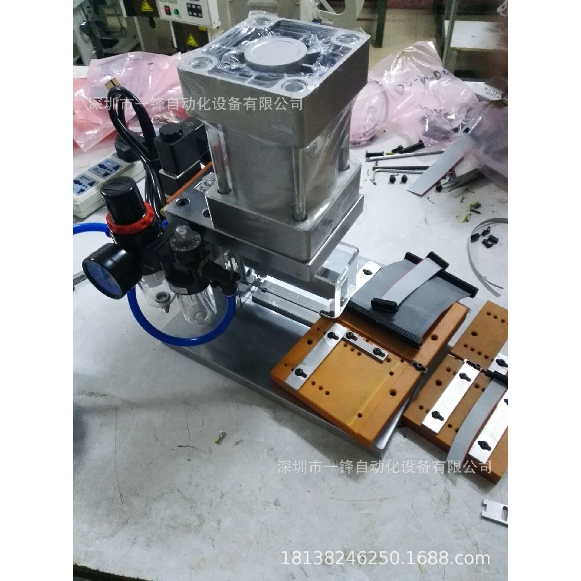 气电式IDC排线压接机 刺破式压排线机 1.27/2.0/2.54公母端压排机