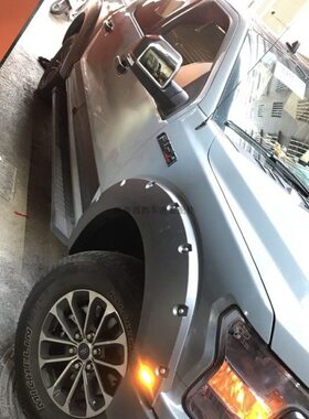 眉适用150钉轮-眉轮2015加宽侧叶子挡泥板板带年猛禽F带灯包围