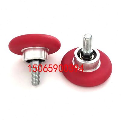 精工四边磨压轮靠轮胶轮磨边机配件快速磨边机红色压轮双边机靠轮