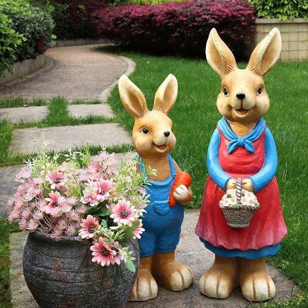 户外花园庭院兔子花盆院子阳台装饰布置创意动物别墅园艺落地摆件,家居饰品,户外/庭院摆件,淘宝优惠券,粉丝福利购,淘宝优惠卷