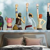 床头背景墙海贼王动漫背景布挂毯挂布卡通布房间卧室装 饰超大宿舍