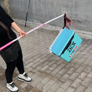 加长伸缩飞海绵两节加硬加粗杆 把竞技1手抄网杆碳素抄网米黑坑2.