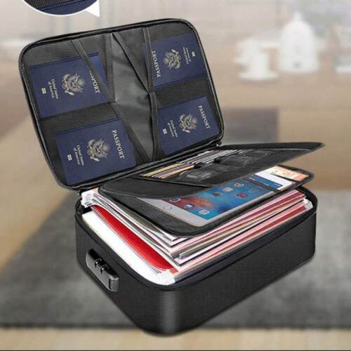外贸跨境款 Multifunctional Storage Bag 文件整理袋带锁大容量