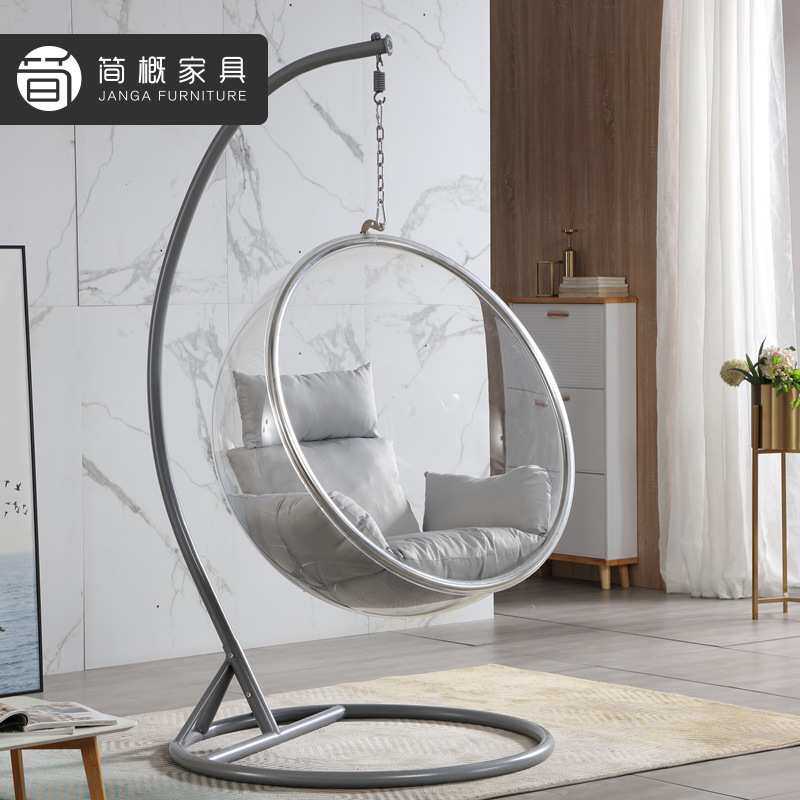 网红玻璃球秋千透明泡泡椅阳台半球吊椅室内客厅亚克力吊篮摇椅